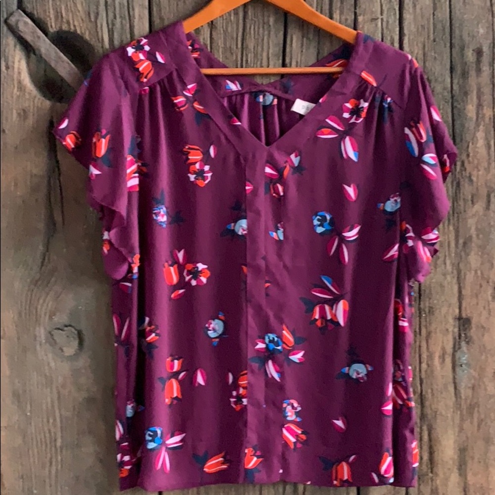 Philosophy flutter-sleeve blouse